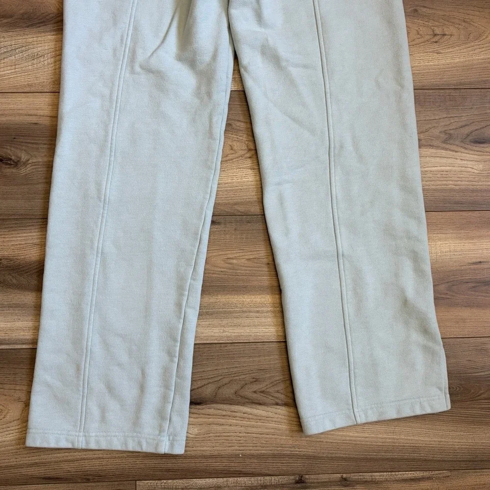 Alo Yoga Womens High Waist Free Time Straight Leg Sweatpants In Chalk Blue S